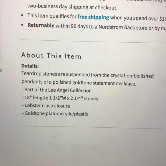 Missing piece Crystal Statement necklace - Picture 3 of 3